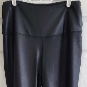 Athena Marie Womens Large Black Pull On faux Leather Leggings